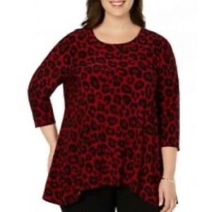 Anne Klein Woman’s Plus Size Animal Print Top